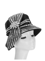 Small Brm Hat w/ Massive Rhinestones Decor