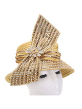 Small Brm Hat w/ Massive Rhinestones Decor