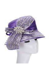 Small Brm Hat w/ Massive Rhinestones Decor