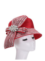 Small Brm Hat w/ Massive Rhinestones Decor