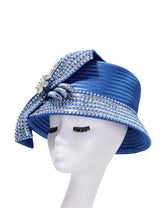 Small Brm Hat w/ Massive Rhinestones Decor
