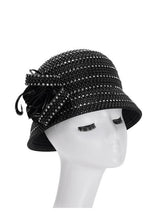 French Bucket Hat Covered in Rhst and Faux Pearls