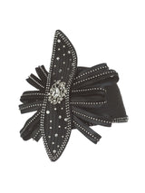 Pill Box Hat w/ Satin Ribbons and Stones