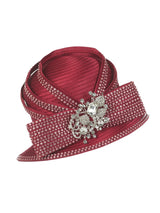 Small Brim Hat w/ Rhinestone Decor
