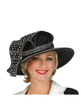 Wide Brim Hat w/ Rhinestone Decor