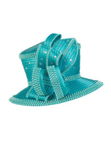 Elegant Rhinestoned Satin Rbn Hat