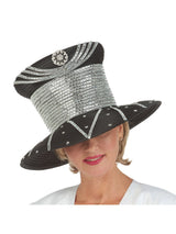 High Crown Heavily Stoned Medium Brim Hat