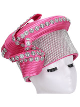 Massive Stoned Pillbox Hat w/ Flwr Stone Strip