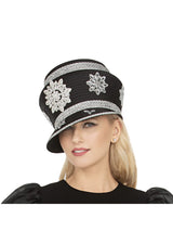 Rhinestone Patches Embellished Round Hat