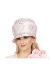 Rhinestone Patches Embellished Round Hat