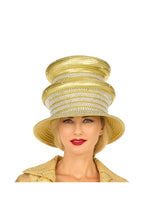 Dazzling Triple-Tier Rhinestone Church Hat
