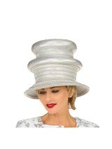 Dazzling Triple-Tier Rhinestone Church Hat