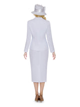 3pc Basic Notch Collar 1-button Skirt Suit