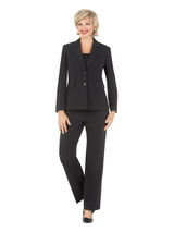 Classic Tailored 2Pc Pant Suit with Notch Collar