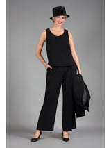 3pc Long Jkt+Cami+Pants Suit