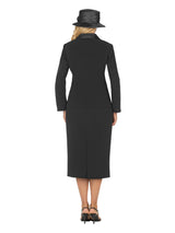 3pc Satin Shawl Lapel Skirt Suit