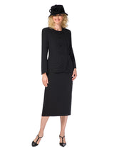 2pc Dbl Brstd Tiered Peplum Jkt Skt Suit