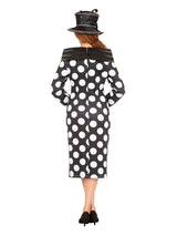 Scuba Blk/Wht Polka Dot Shift Dress