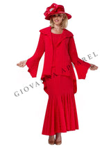 3pc Popcorn Hi-lo Jkt, Cami, Pleated Skirt Set