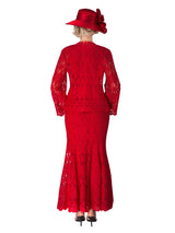 3pc Lux Lace Skirt Suit w/ Scallop Hems-Plus Size