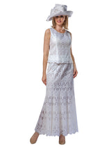 3pc Lux Lace Skirt Suit w/ Scallop Hems-Plus Size