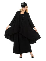 3pc Popcorn Hi-Lo Jkt, Cami, Culottes Set