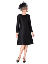 1pc Brocade A-line Dress w/ Chain - Plus