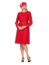 1pc Brocade A-line Dress w/ Chain - Plus