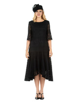 1pc Lux Lace Hi-Lo Flare Dress - Plus Size