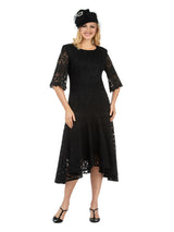 1pc Lux Lace Hi-Lo Flare Dress - Plus Size