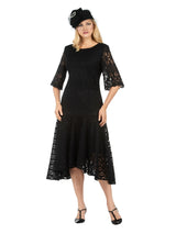 1pc Lux Lace Hi-Lo Flare Dress