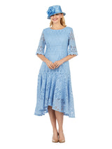 1pc Lux Lace Hi-Lo Flare Dress