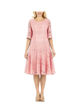 1pc Embroidery Lux Lace Pleated Flare Dress
