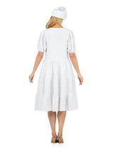 Short Slv Popcorn A-line Dress