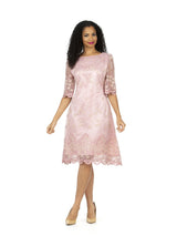 1pc Short Slv Lux Lace A-line Dress