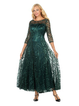 Evening Dress w/ See-thru Sleeves