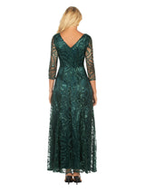Evening Dress w/ See-thru Sleeves