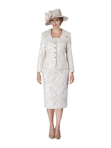 2pc Wide Collar Novelty Skirt Suit