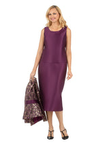 3pc Classic Brocade+Silky Twill Skirt Suit