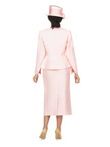 3pc Peplum Silky Twill Skirt Suit - Plus