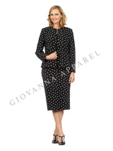 3pc Round Neck Clean Lines Skirt Suit - Plus size