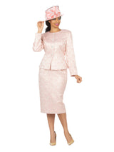 2pc Novelty/Brocade Skirt Suit w/ Metal Buttons