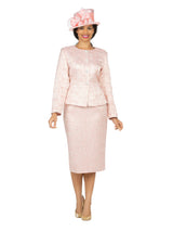 2pc Novelty/Brocade Skirt Suit w/ Metal Buttons