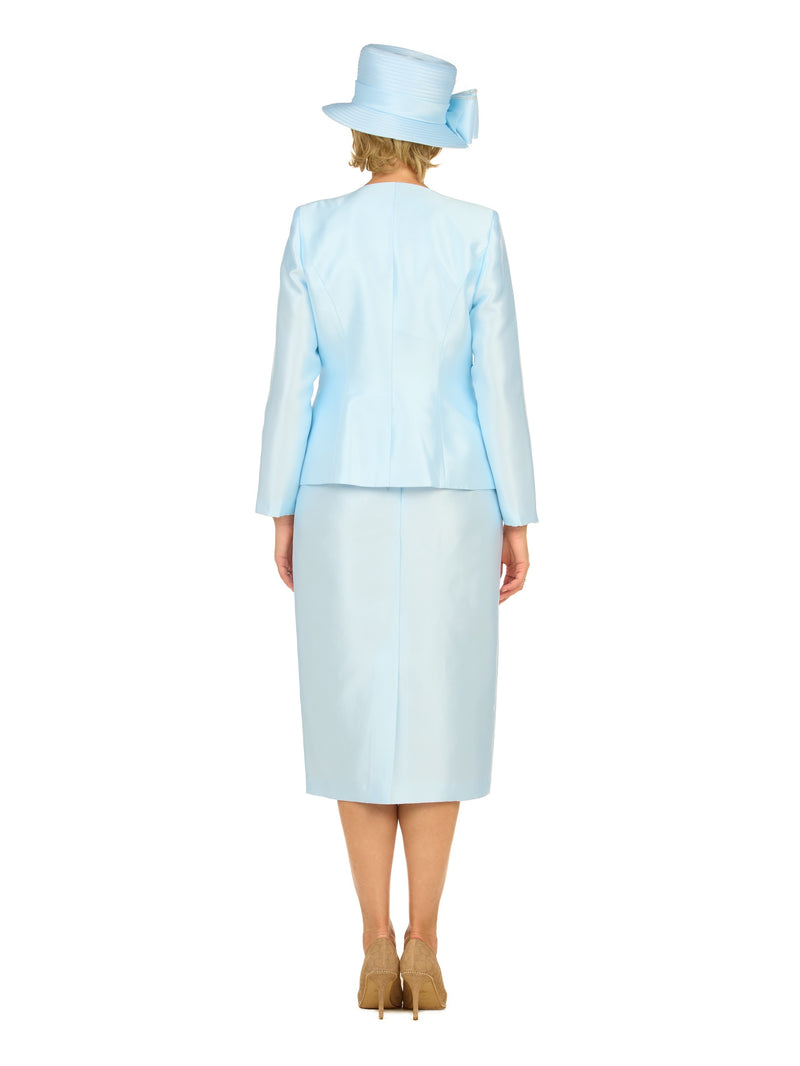 3pc Silky Twl Skt Suit w/ Layered Designs-Plus