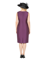 Floral Brocade Dress&Silky Twill Ruffle Coat Set