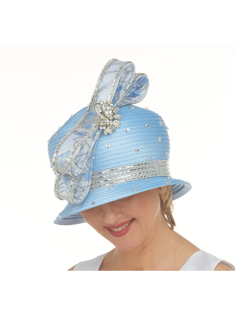 Small Brim Hat w/ Brcd Rbn and Stones