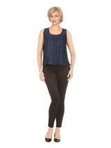 Vertical Pleats Satin Camisole-Plus