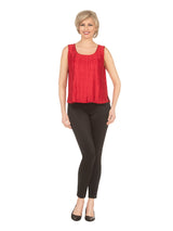 Vertical Pleats Satin Camisole-Plus