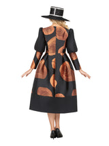 Statement Swirl Print Silky Twill Couture Dress