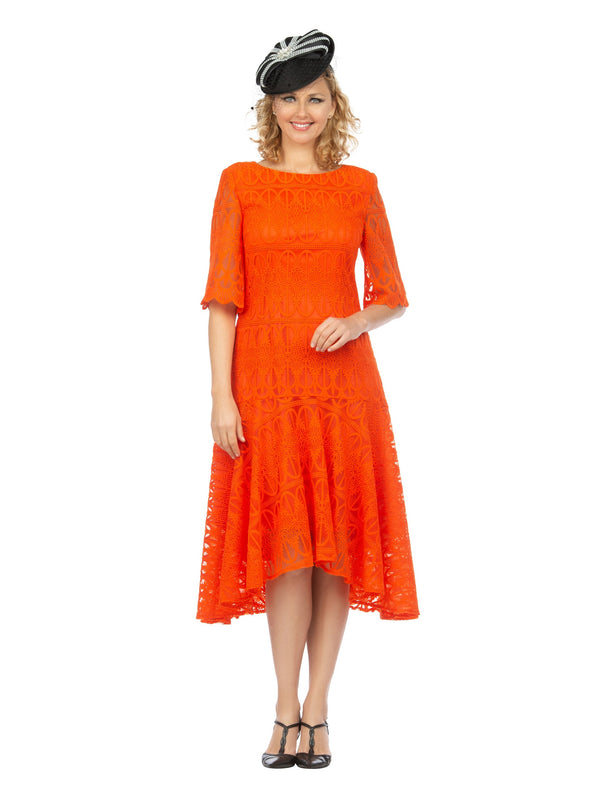 1pc Lux Lace Hi-Lo Flare Dress